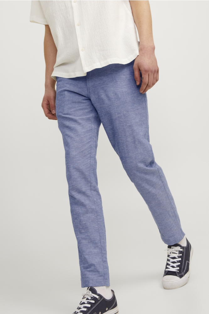 JPSTACE SUMMER LINEN BLEND CHINO PA 12248604 FADED DENIM/MELANGE